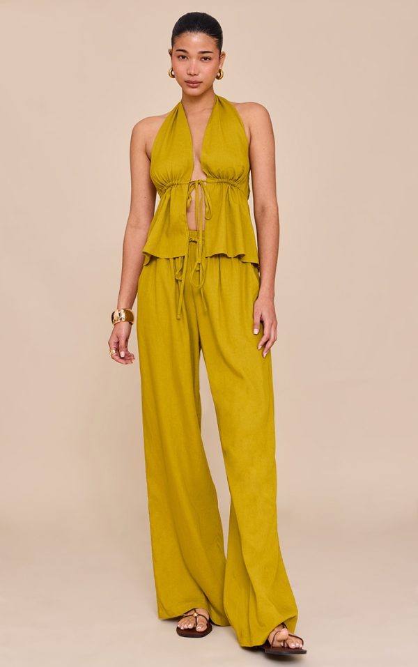 3e172e5e7c2fd0e665cad57db22d1f39979a7fcb_CNM8589_1_deep_mustard_linen_look_drawstring_wide_leg_trousers