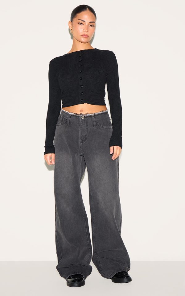 3e28521d15b1d78a018a7461aaa798477ea1e5c3_CNK7732_1_petite_black_fray_waist_low_rise_straight_leg_jeans