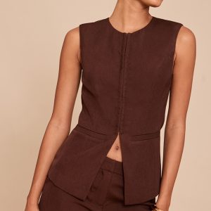 Dark Brown Pocket Detail Shorts