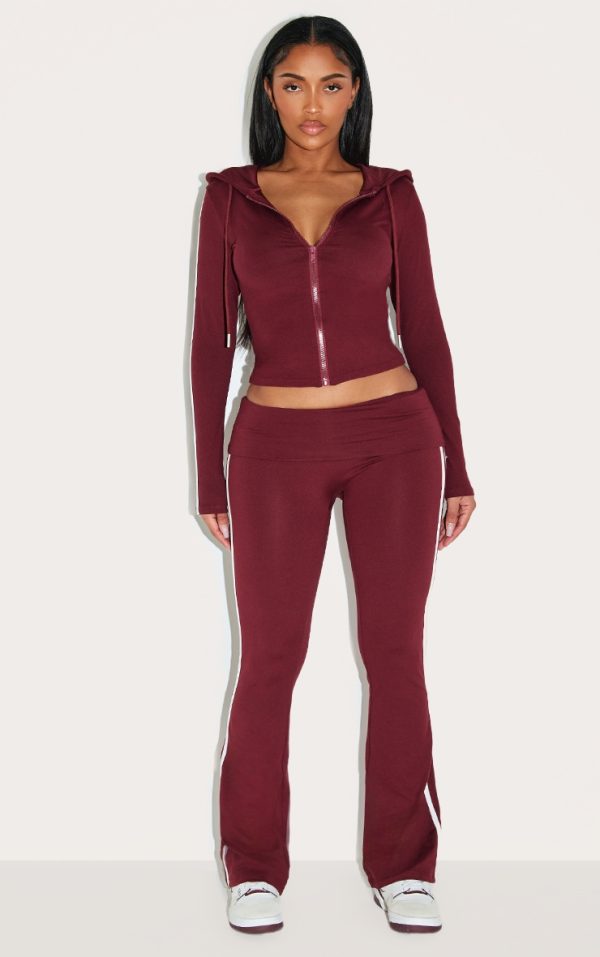 3ff23ae1cbf41e9d5c27bc0fcc1419e14d996410_CNL8708_1_shape_burgundy_sculpt_side_stripe_fold_over_waist_high_waisted_flares