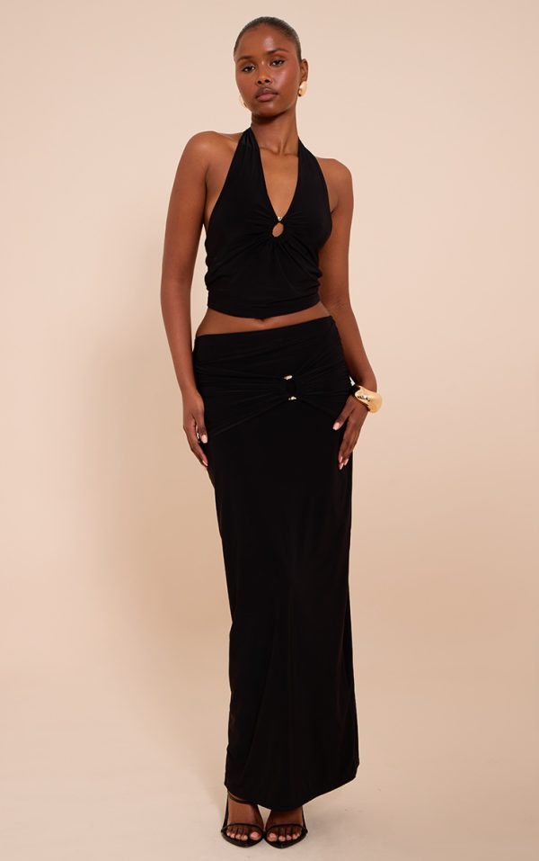 4001569e0aed30ded3191ce89216759521159d24_CNM5201_1_black_ruched_detail_flowy_maxi_skirt