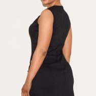 4031a7e70a2c596ce14b2aff6dd3080c31a25b8b_CNM0743_2_shape_black_stretch_woven_boat_neck_side_split_hammered_button_mini_dress