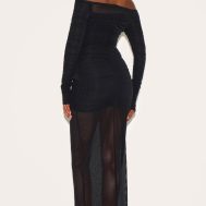 4180379b5c5050c57781756628b77e73e7ea1fe6_CNM8959_2_black_bandage_mesh_bardot_layered_ruched_maxi_dress
