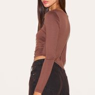 418f5eb49f85801fe8aeb8c42f290f440c8c63c2_CNM3777_2_mocha_ruched_detail_asymmetric_hem_long_sleeve_top