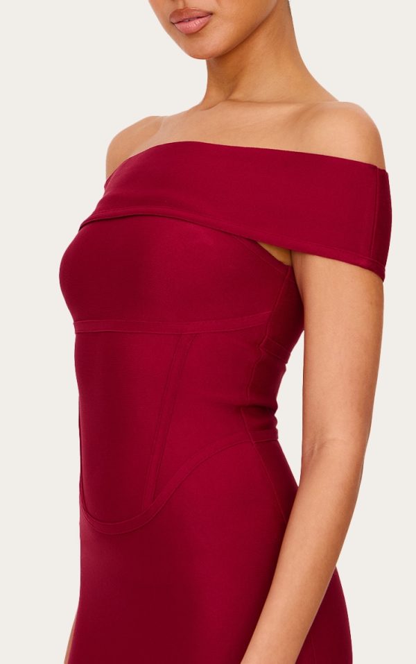 41c6819a6627ba41bbe7661db3cf59702f3aea21_CNL6768_4_burgundy_bandage_corset_detail_off_the_shoulder_mini_dress