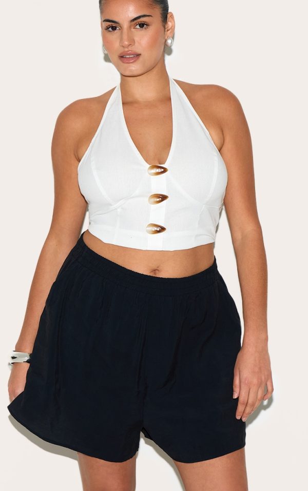 42e556d300f93014740135a0c6b22ebc6d76058c_CNM0266_1_plus_black_peached_woven_elasticated_waist_shorts