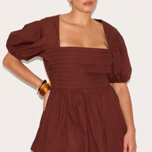 Plus Chocolate Floaty Poplin Shorts
