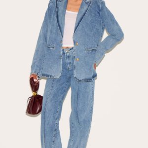 Tall Vintage Mid Wash Seam Wide Leg Jeans