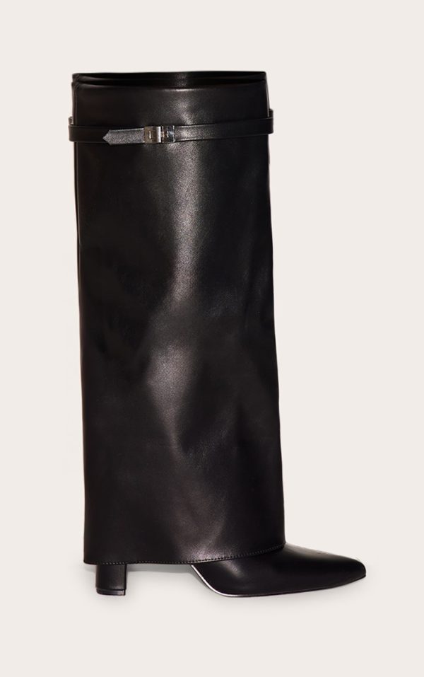 435e1e897feca71f6ee4fed64c0057f99a550fd8_CNK4470_1_black_matte_pu_point_toe_fold_over_knee_high_block_heeled_boots