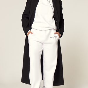 PRETTYLITTLETHING White Slogan Copyright Joggers