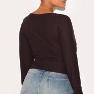 44f93465bf3c6771484675d23b62de1031a6d63a_CNM2638_2_plus_chocolate_soft_touch_ruched_long_sleeve_longline_top