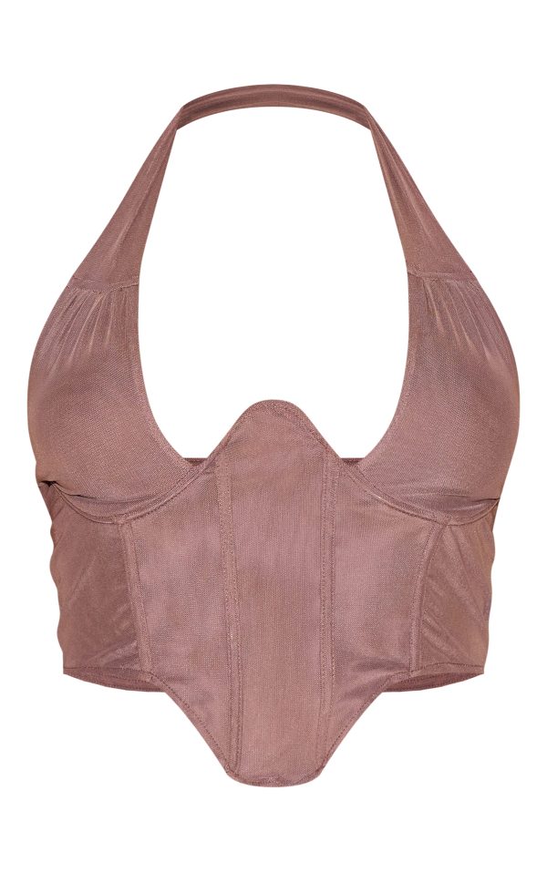 451cbf1201db097bd6f31d8d83510b3dd58030e7_CNK5481_5_shape_brown_double_layered_mesh_tie_neck_corset_top