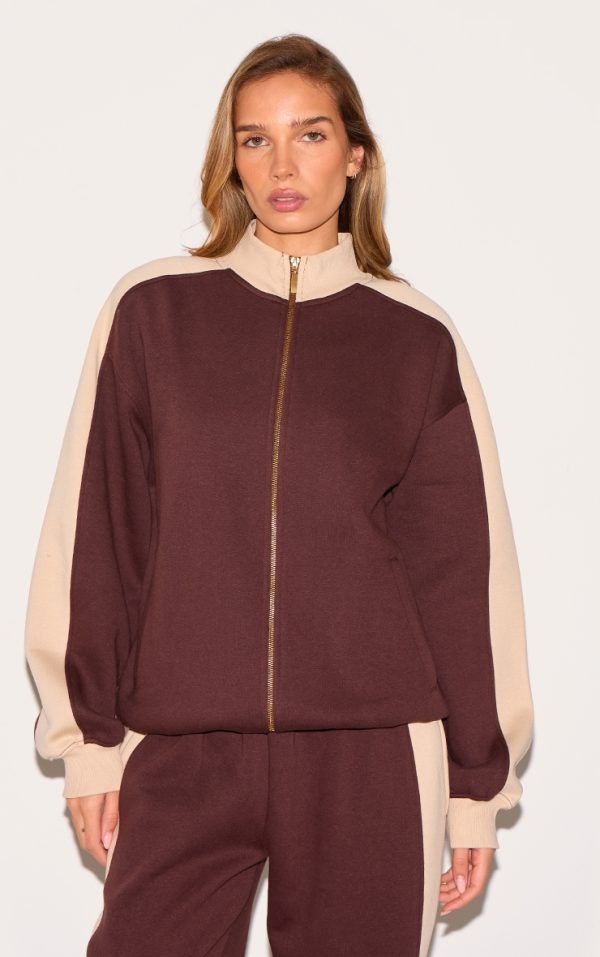 456d12a7181494eab37f6fabda7b20de788c90db_CNM6495_1_chocolate_oversized_colour_block_zip_through_sweatshirt