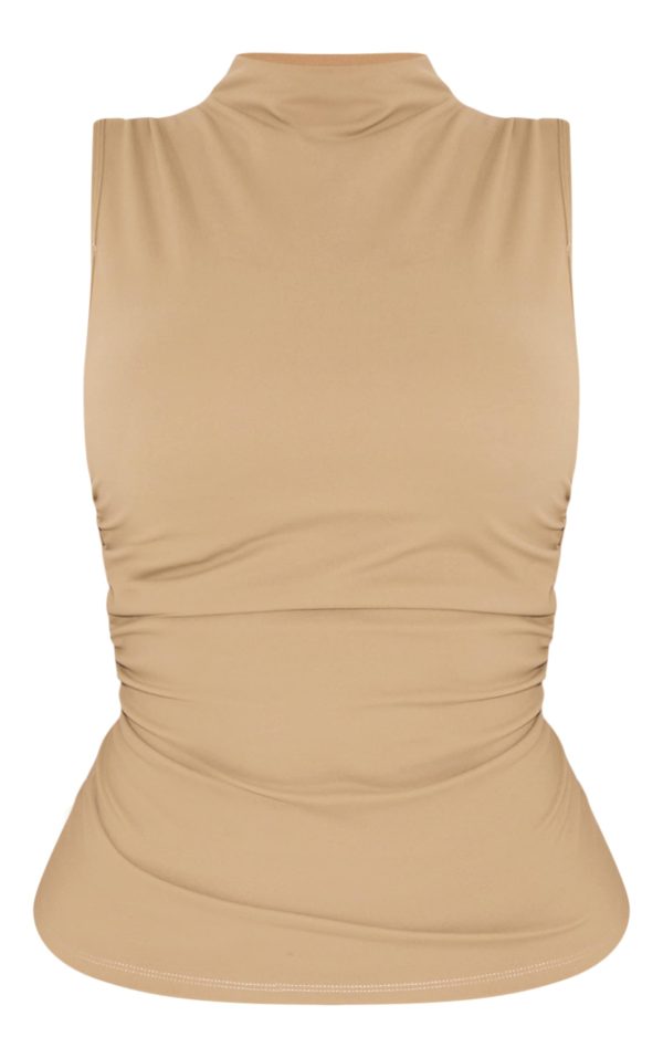 4624f84f3a013c614907bea4938704286e080121_CNM0992_5_shape_khaki_built_in_bra_sculpt_boat_neck_ruched_side_top