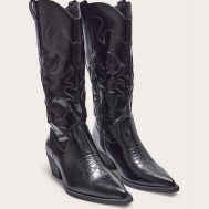 4901687e295db9eba42a9f3b832d77cb2a3f7b06_CNH3140_2_black_pu_point_toe_low_block_heel_stitched_western_boots