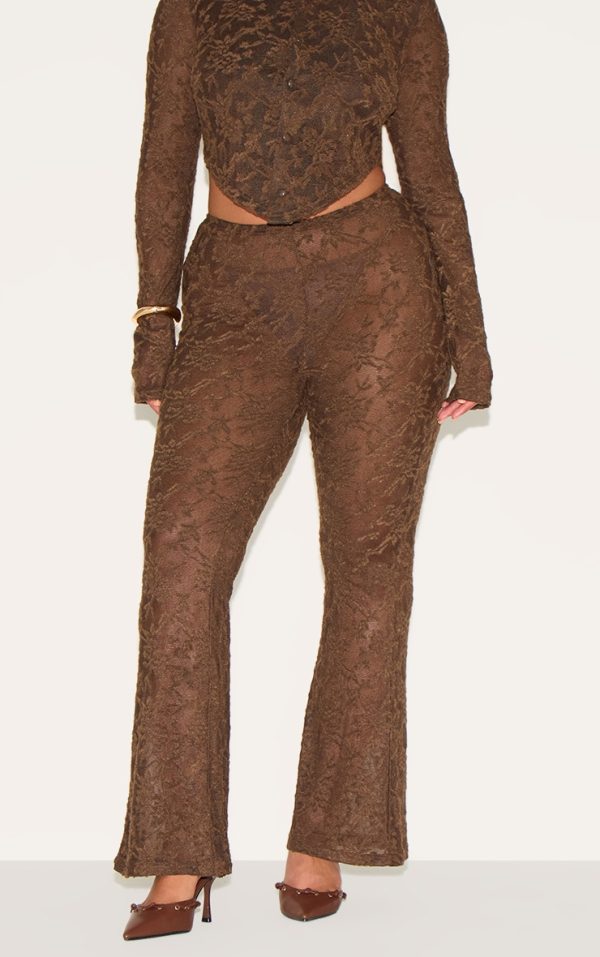 496e83279bbf94ec88f2c3cbea79a9ad7a2775db_CNM6453_2_shape_chocolate_textured_lace_highwaisted_flare_trousers