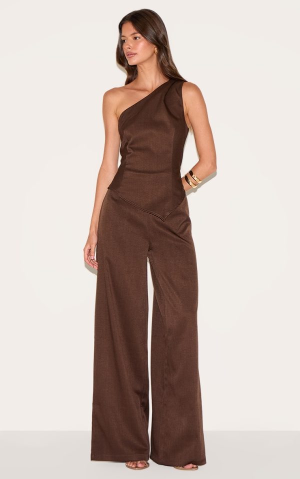 4a2fb5335d534a06e02c4196f35eb5b2a84a4365_CNN0139_1_chocolate_woven_one_shoulder_wide_leg_jumpsuit