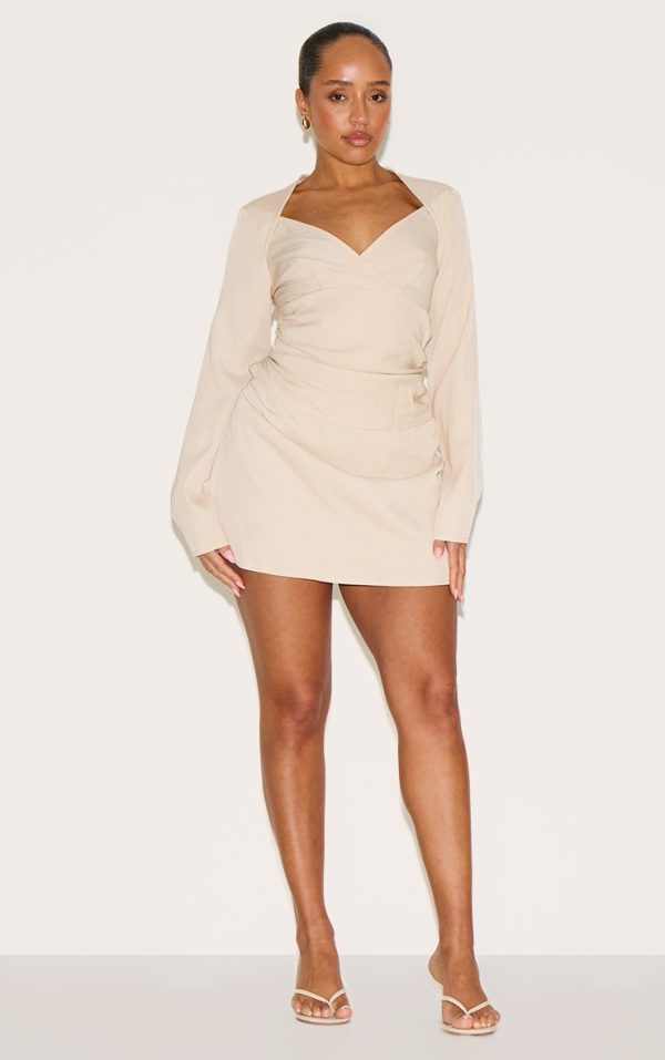 4a5b973f44d286b9412ca0b201468a6ed4fde5c9_CNM1370_3_shape_pebble_woven_tailored_square_neck_ruched_side_flippy_mini_dress