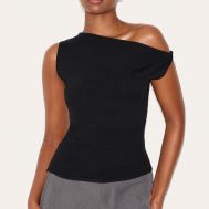 4abd6b5e137b32f3d8ca2e49f1d5b94338dedaad_CNL6057_1_black_basic_knit_asymmetric_hem_twist_sleeve_vest_top