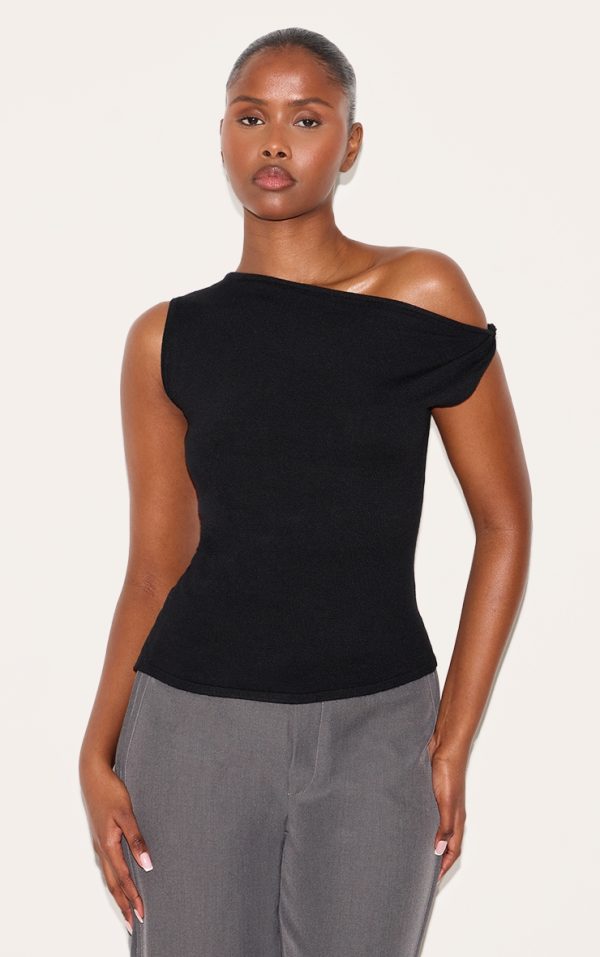 4abd6b5e137b32f3d8ca2e49f1d5b94338dedaad_CNL6057_1_black_basic_knit_asymmetric_hem_twist_sleeve_vest_top