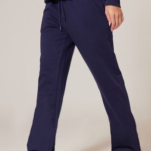 Navy Premium Wide Leg Sweat Joggers