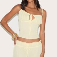 4e22d75440d0e007ee053abe4fe82b5f58a8fcd3_CNM3224_4_butter_yellow_chiffon_ruched_bust_cami_top