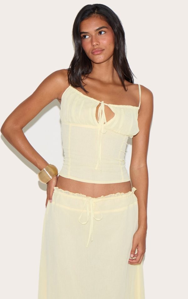 4e22d75440d0e007ee053abe4fe82b5f58a8fcd3_CNM3224_4_butter_yellow_chiffon_ruched_bust_cami_top