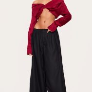 4e3a97fc41d98d6de2408d48b5cbdbf5076da53a_CNL6015_3_burgundy_satin_bardot_twist_front_crop_blouse