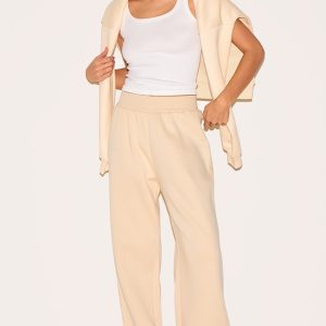 Stone Split Hem Flared Joggers