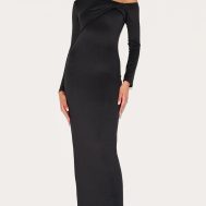 4fa98c07fb76f22922938708ecfe91e93b924872_CNM3145_3_black_double_contour_twist_detail_long_sleeve_maxi_dress