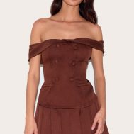4fabcd28ca8f3bb79172d739743db7c9cb2c2952_CNL9283_1_chocolate_tailored_button_detail_bardot_pleated_skort_playsuit