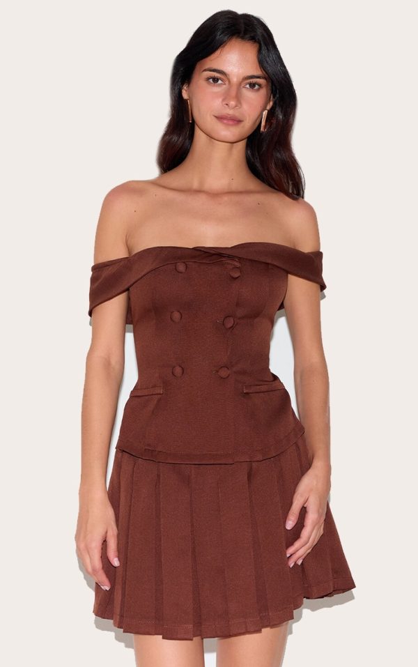 4fabcd28ca8f3bb79172d739743db7c9cb2c2952_CNL9283_1_chocolate_tailored_button_detail_bardot_pleated_skort_playsuit