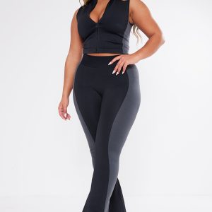 Shape Black Seamless Contrast High Waist Leggings