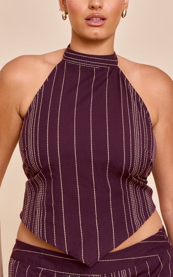 5040d7b0ea954786d6fde030b0a55c2c5696aa54_CNM5107_4_plus_brown_stripe_embroidered_halterneck_top