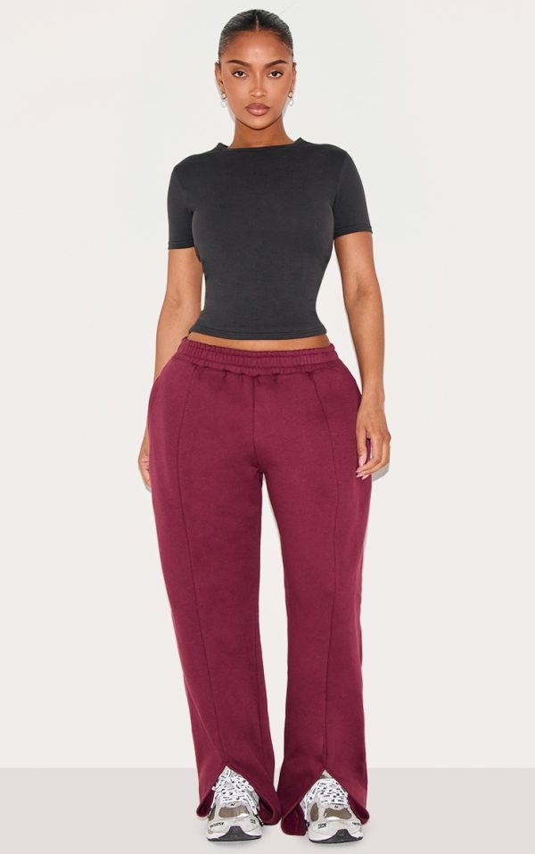 517984513d5f4ec81c88fbbd7e459b549da7d7af_CNM0089_1_shape_burgundy_high_waisted_split_hem_wide_leg_joggers