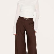 5224e9394470dae81c96a318d2807be001b30dff_CNM8045_3_white_double_layer_burn_out_mesh_asymmetric_flared_sleeve_top