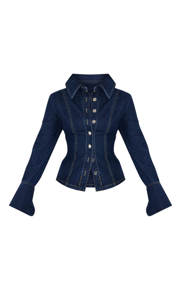522900e26fe6fa46d829beae4219064d7e4e4197_CNJ8004_5_petite_indigo_blue_wash_long_sleeve_fitted_denim_shirt