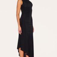 5296251a728cf032affae53b69495a2e8a4ba392_CNM6737_3_black_double_layer_slinky_asymmetrical_ruched_midaxi_dress
