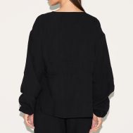 5347d8db3f52e07414ad6824d7b9d3357b9127cc_CNM2109_2_black_ruched_side_long_sleeve_plunge_top