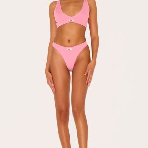 PRETTYLITTLETHING Pink Badge Seamless Thong