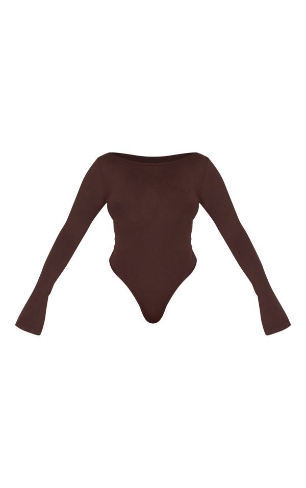 549382887500bc33a59a52a94f8731fa0b631381_CNL8212_5_shape_chocolate_sculpt_boat_neck_flare_sleeve_bodysuit