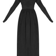 54a85a20dfbf01722b97824465f18d6c75a26ed5_CNM0724_5_shape_black_scoop_neck_ruched_bust_maxi_shift_dress