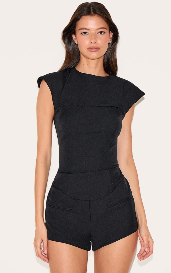 5644886623a32f5be4dab40077aedfb0b33d3e49_CNL9266_1_black_tailored_woven_boatneck_cap_sleeve_playsuit-1