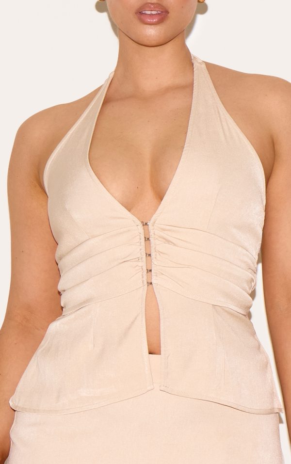 56cf4f5ba5c958179c6d7dc3abd014b73d986c22_CNM1376_4_shape_pebble_woven_tailored_halterneck_ruched_but_split_hem_top