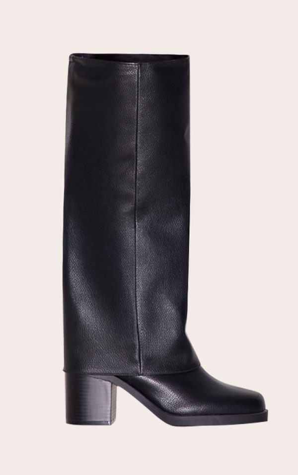 57e8c385913a508f253fdfabf3850c2c68a9ca5c_CNL1603_1_black_pu_round_toe_fold_over_low_block_heel_boots