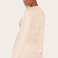 5809e767ba5b595c520f7556c513690111e1e03f_CNM0403_2_clay_gold_trim_cinched_waist_blazer