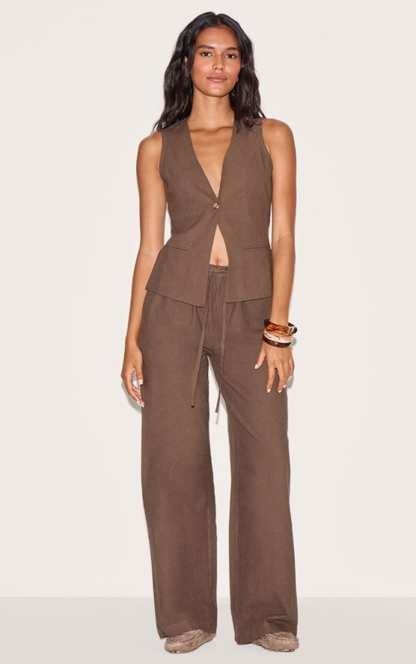 58826e1a3aaaf1b37617dc81bd12ffa00a1686e0_CNM3205_1_deep_chocolate_drawstring_wide_trousers