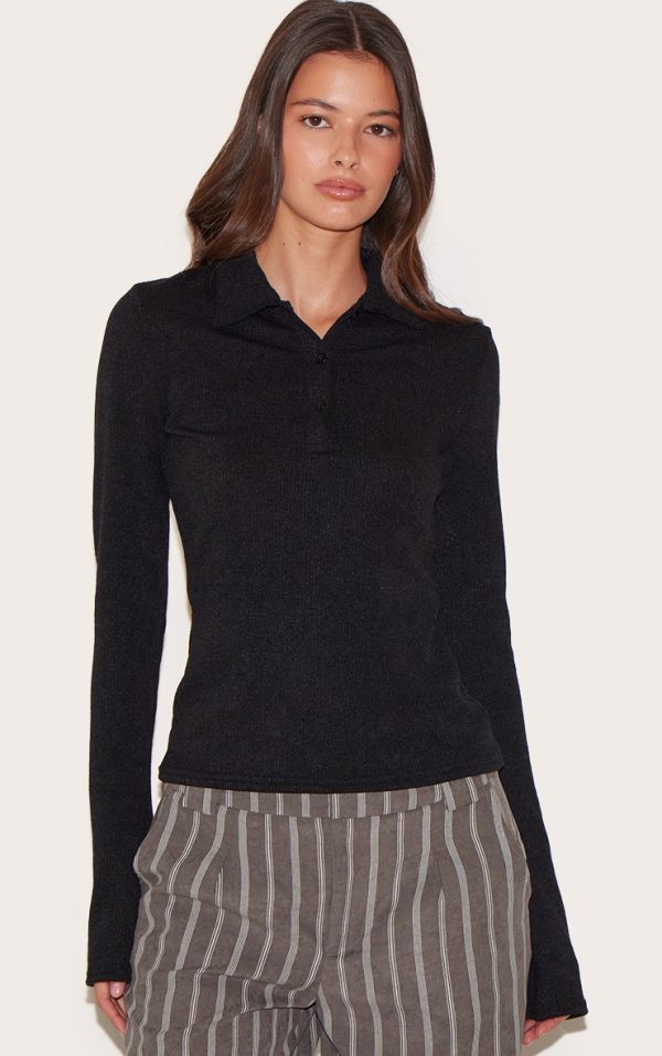 58bea768987fab8aa138c4b8ebbd8a77ce0fb457_CNL8984_1_black_textured_button_down_flared_long_sleeve_top