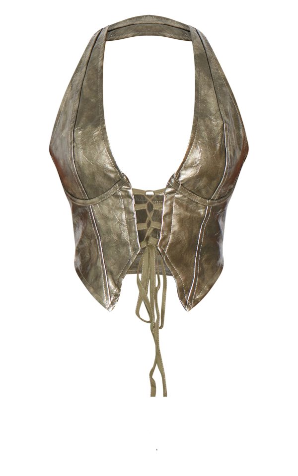5ac4869c5b9d1c2985c4bfdb5d5616909eb1da43_CNB1617_5_dark_green_washed_faux_leather_lace_up_plunge_halterneck_top