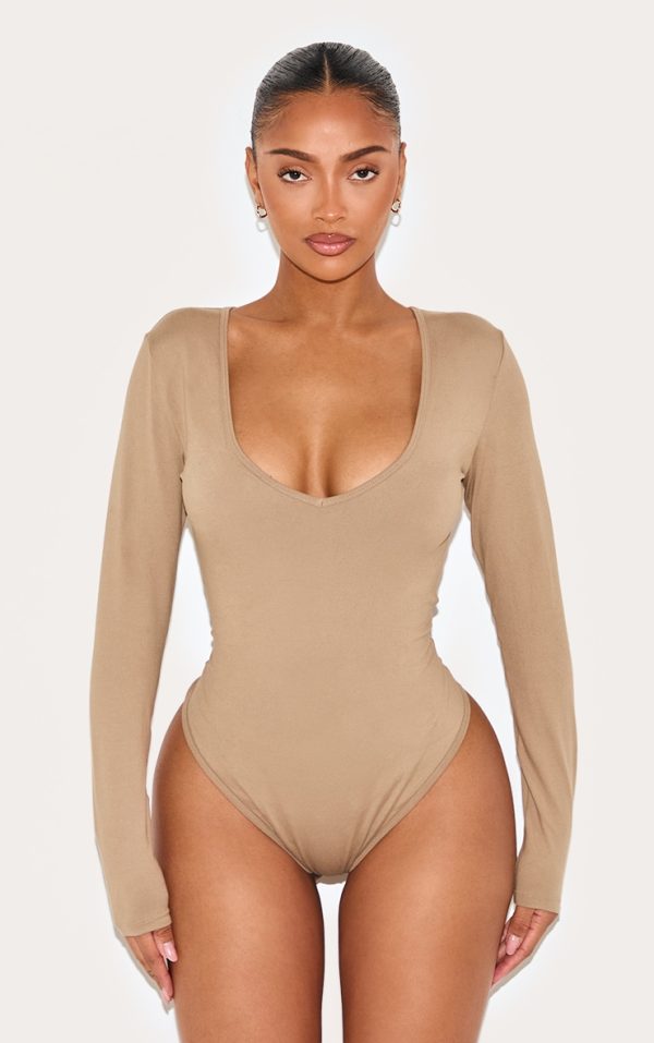 5af0d9e89136277d7938b0ac3488e4cfc39b278a_CNL9380_2_shape_dark_olive_sculpted_v_neck_long_sleeve_bodysuit-1